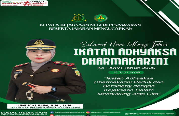 Selamat Hari Ulang Tahun Ikatan Adhyaksa Dharmakarini yang Ke - 26 Tahun 2026