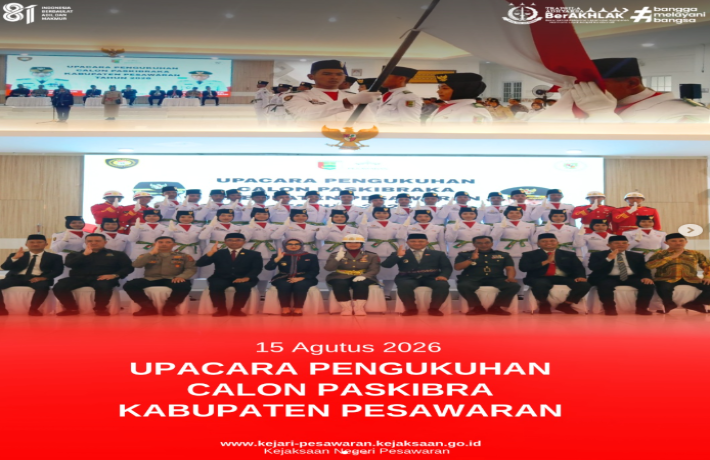 Upacara Pengukuhan Paskibraka Kabupaten Pesawaran Tahun 2026