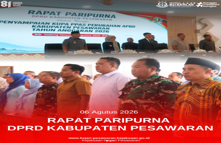 Kejaksaan Negeri Pesawaran menghadiri Rapat Paripurna DPRD Kabupaten Pesawaran