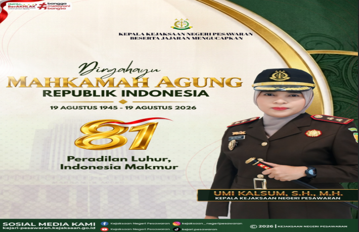 Dirgahayu Ke - 81 Mahkamah Agung Republik Indonesia oleh Kepala Kejaksaan Negeri Pesawaran