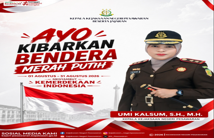 Kepala Kejaksaan Negeri Pesawaran Mengajak Masyarakat untuk Mengibarkan Merah Putih di Bulan Agustus