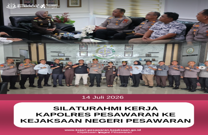 Silaturahim Kerja Kapolres Pesawaran ke Kejaksaan Negeri Pesawaran