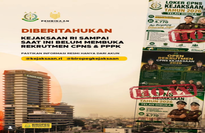 Waspada HOAX Pembukaan PNS Kejaksaan Republik Indonesia