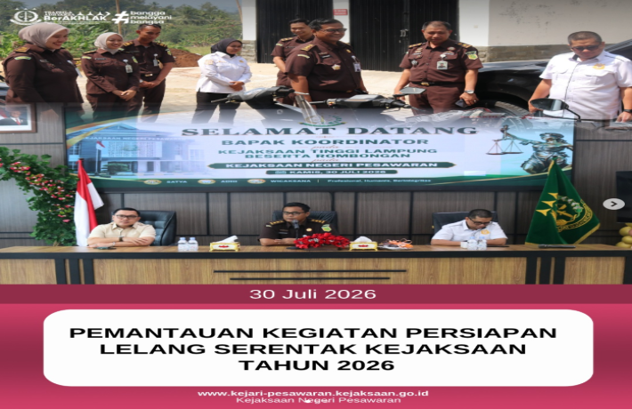Pemantauan Kegiatan Lelang Serentak Kejaksaan Republik Indonesia Tahun 2026