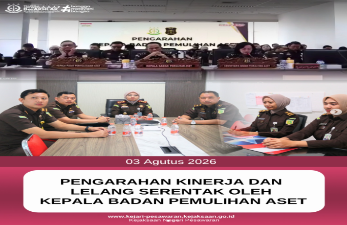 Pengarahan Kinerja & Lelang Serentak oleh Kepala Badan Pemulihan Aset Kejaksaan Agung