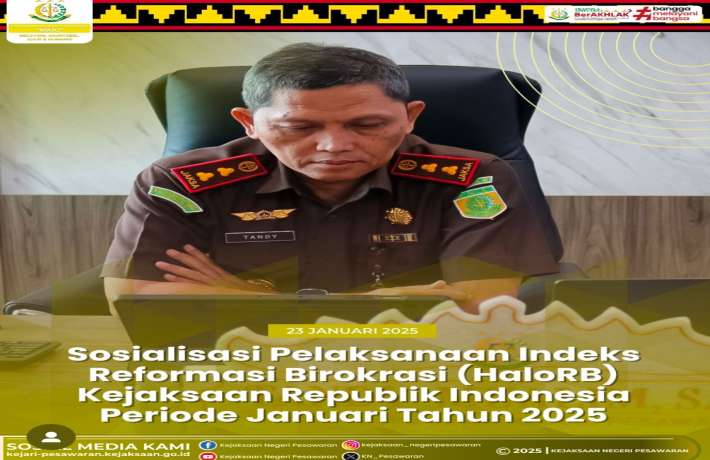 Kejari Pesawaran Mengikuti Video Conference HaloRB