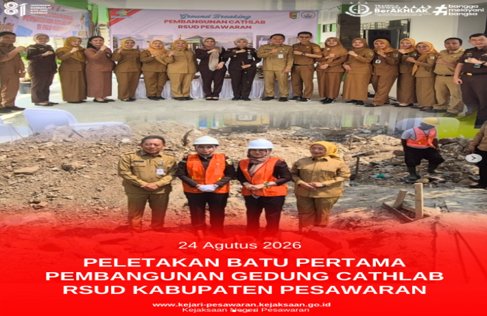 Peletakan Batu Pertama Pembangunan Gedung Cathlab RSUD Kabupaten Pesawaran