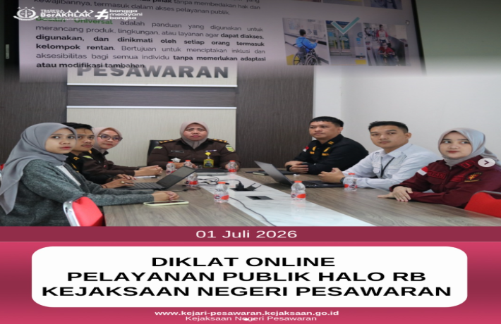Diklat Online Pelayanan RB Halo RB Kejaksaan Negeri Pesawaran