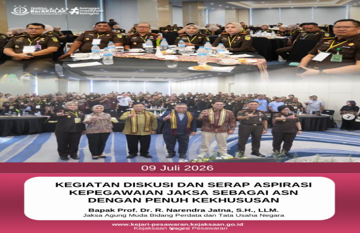 Kegiatan Diskusi & Serap Aspirasi Kepegawaian Jaksa Sebagai ASN dengan Penuh Kekhususan bersama Jamd